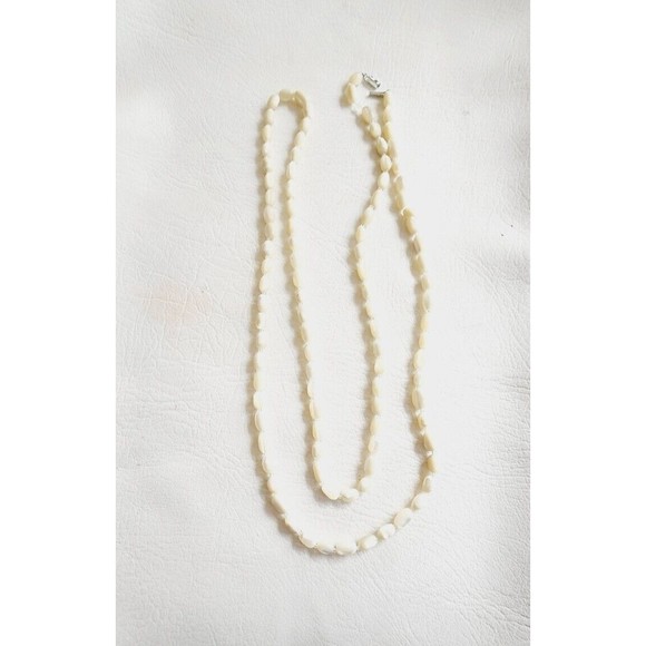Vintage GERMANY Mother Of Pearl Necklace BEAD JEWELRY  44" LONG STRAND OR DOUBLE - Picture 6 of 8